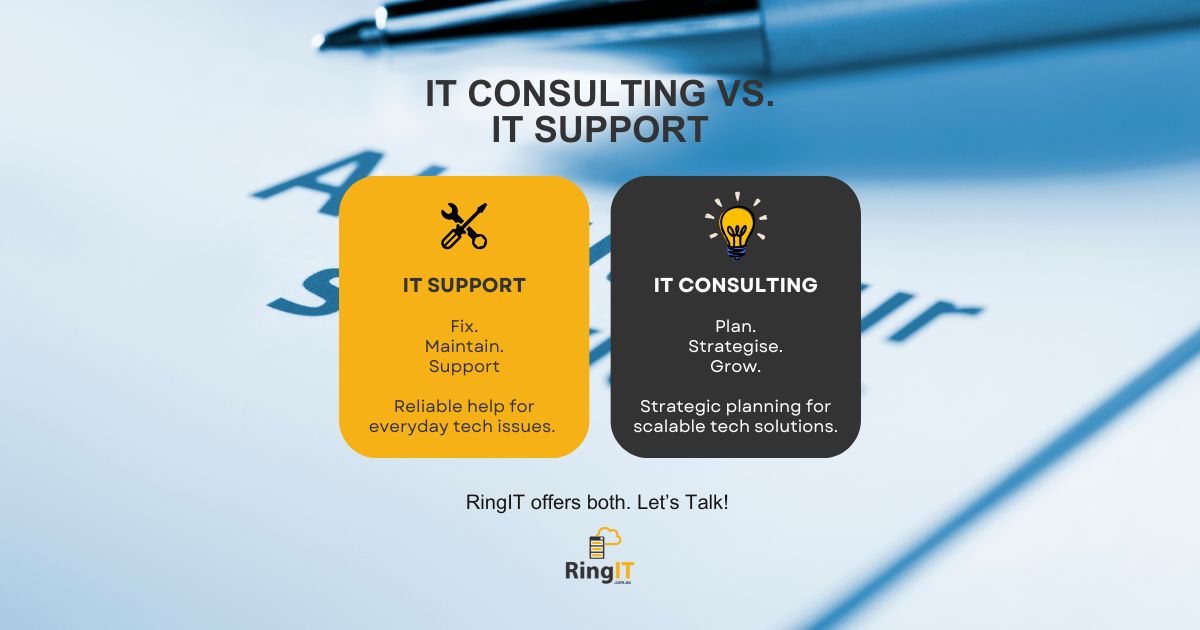 IT Consulting vs. IT Support - whats the difference