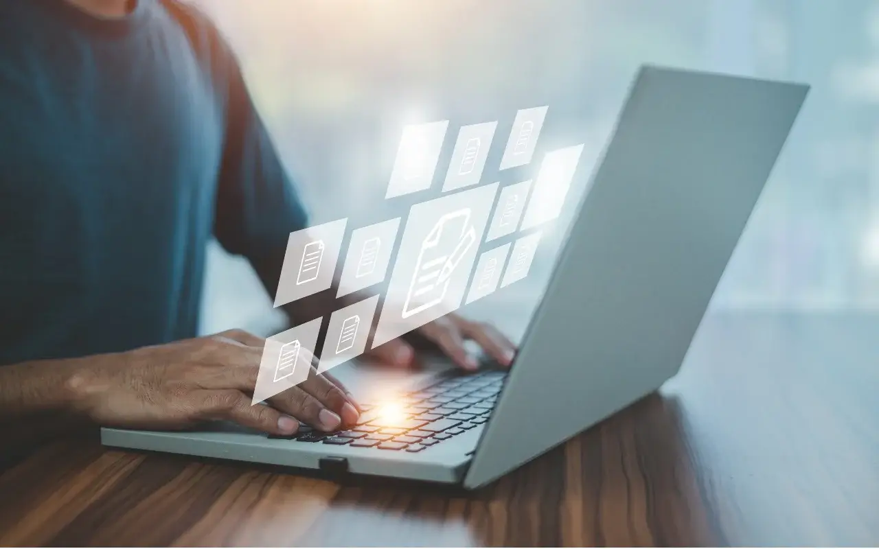Illustration of a managed IT service provider monitoring multiple computer systems remotely
