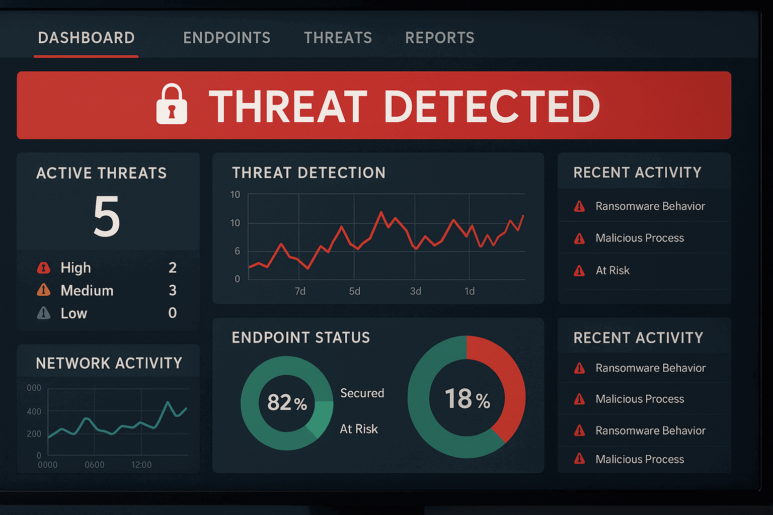 sample of Endpoint Detection and Response tool for ransomware threats